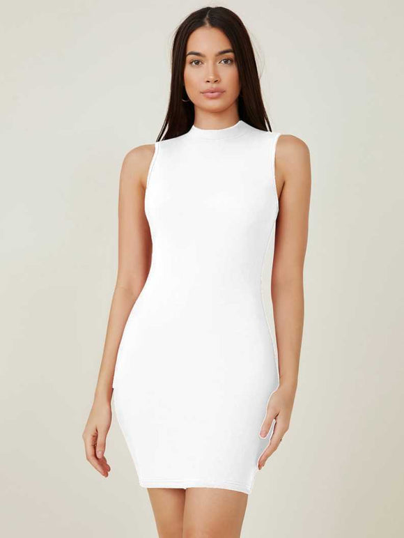 Ax Paris Women Casual Wear White Bodycon Dress | White | 145764